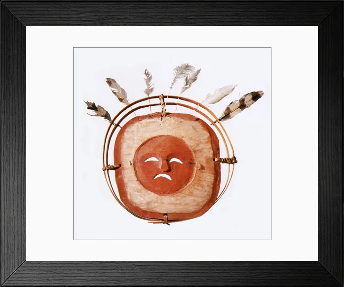 Framed Print : Inuit Moon Mask