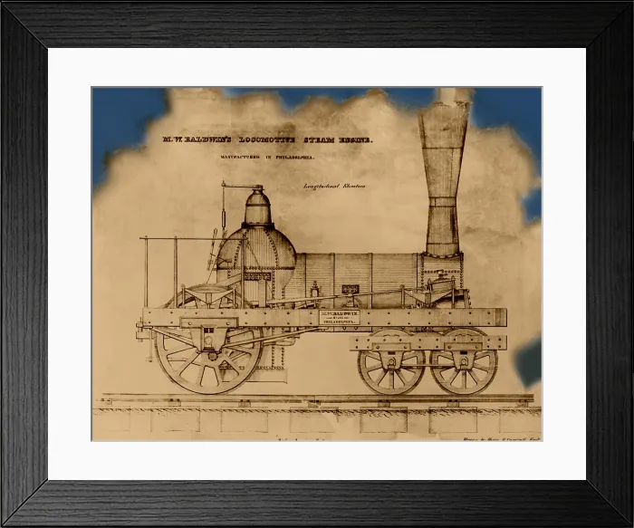 Framed Print : Baldwin Steam Locomotive, 19th Century Framed Print : Baldwin Steam Locomotive, 19th Century