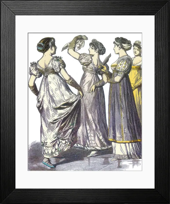 Framed Print : French Women's Fashion, 1808-09