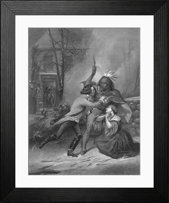 Framed Print : Cherry Valley Massacre, 1778