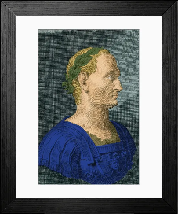 Framed Print : Julius Caesar, Roman General and Statesman Framed Print : Julius Caesar, Roman General and Statesman
