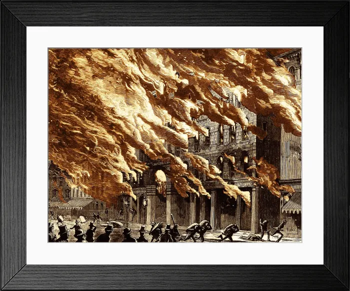 Framed Print : The Great Chicago Fire, 1871