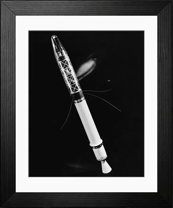 Framed Print : Model of Explorer I Satellite Framed Print : Model of Explorer I Satellite