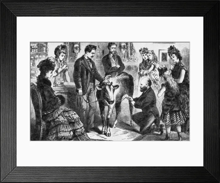 Framed Print : Vaccinating Against Smallpox with Cowpox Virus