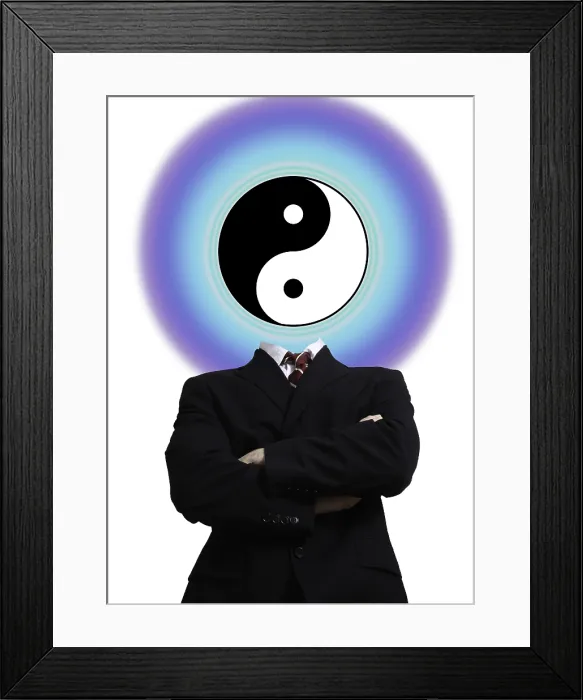 Framed Print : Yin Yang in a Man Framed Print : Yin Yang in a Man