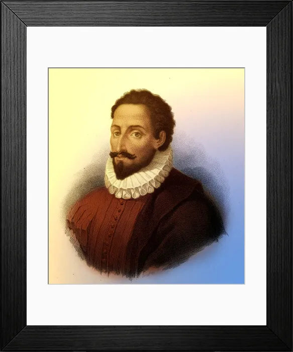 Framed Print : Miguel de Cervantes, Spanish Author Framed Print : Miguel de Cervantes, Spanish Author