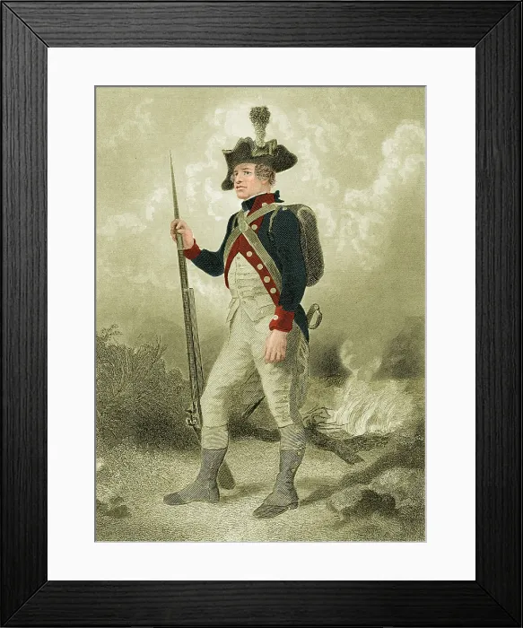 Framed Print : American Continental Soldier