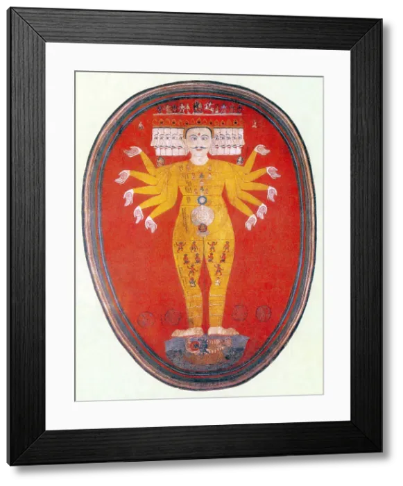 Framed Print : Purusha, The Cosmic Man, 17th C