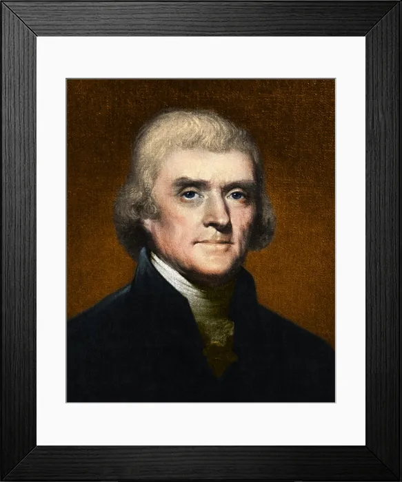 Framed Print : Thomas Jefferson, 3rd American President Framed Print : Thomas Jefferson, 3rd American President