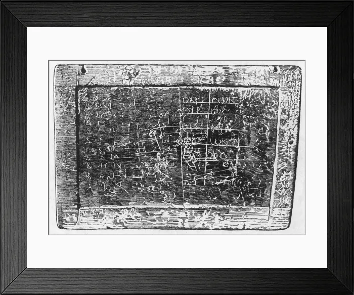 Framed Print : Greek Multiplication Table Framed Print : Greek Multiplication Table