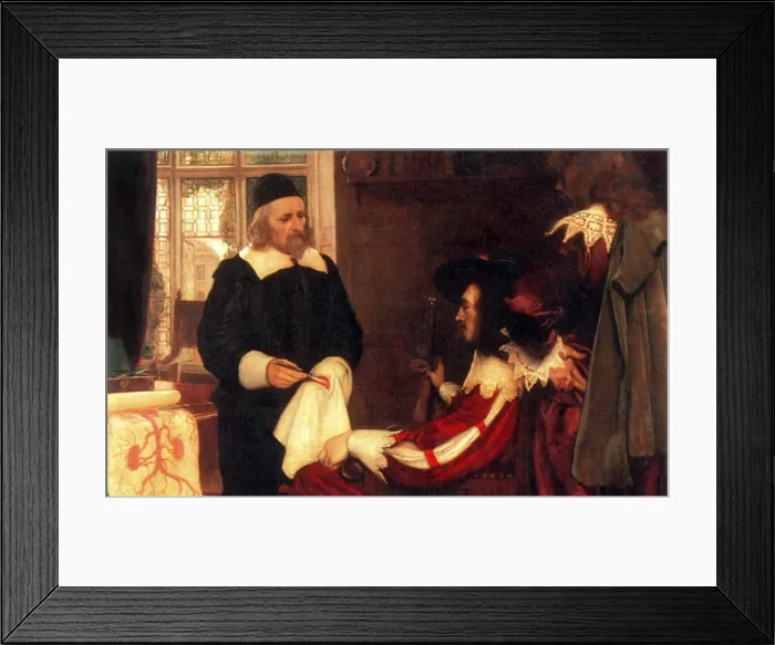 Framed Print : William Harvey Demonstrating Circulation Framed Print : William Harvey Demonstrating Circulation