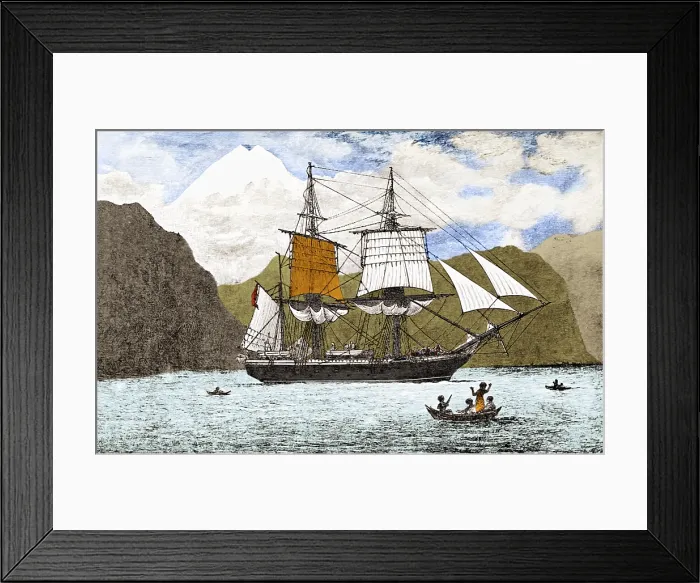 Framed Print : HMS Beagle, 1830s Framed Print : HMS Beagle, 1830s