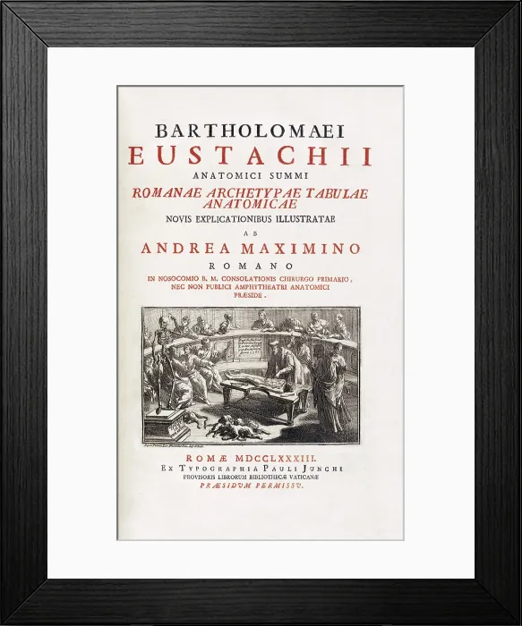 Framed Print : Tabulae anatomicae, Title Page, Eustachi, 1783