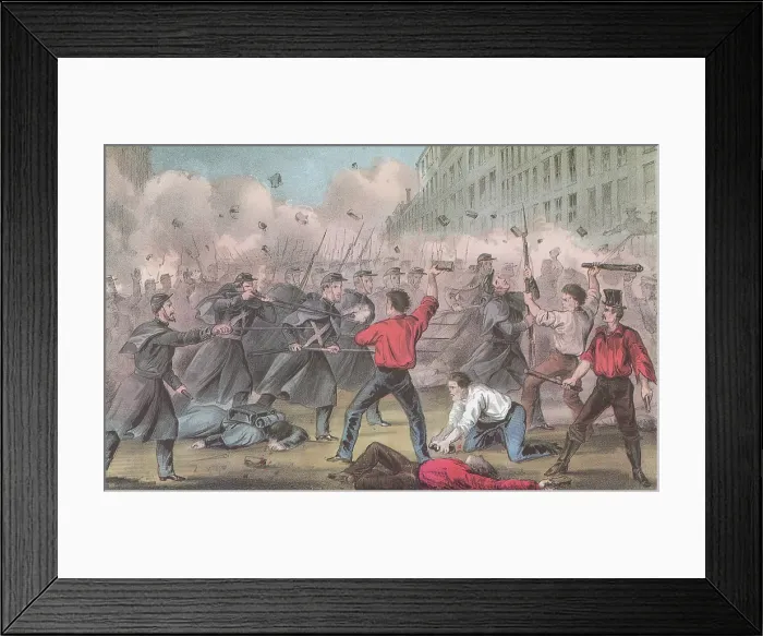 Framed Print : Pratt Street Riot, 1861 Framed Print : Pratt Street Riot, 1861