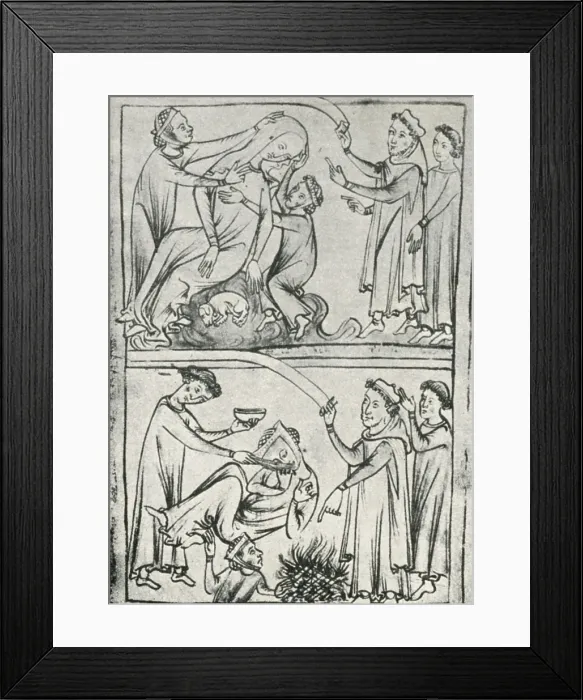 Framed Print : Saint Valentine Curing Epileptic Woman Framed Print : Saint Valentine Curing Epileptic Woman