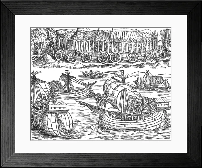Framed Print : Julius Caesar Sailing the Thames, 54 BC Framed Print : Julius Caesar Sailing the Thames, 54 BC