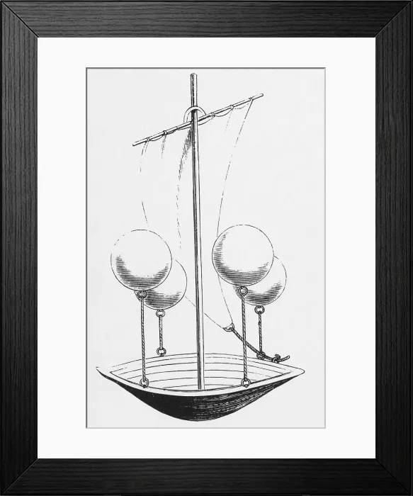 Framed Print : Francesco Lana de Terzi, Flying Boat, 1670 Framed Print : Francesco Lana de Terzi, Flying Boat, 1670