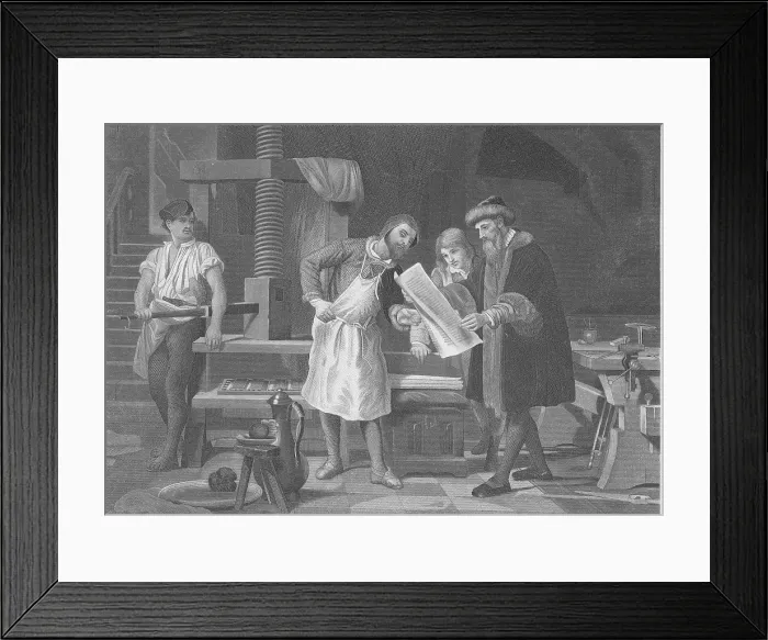 Framed Print : Johannes Gutenberg, German Inventor and Publisher Framed Print : Johannes Gutenberg, German Inventor and Publisher