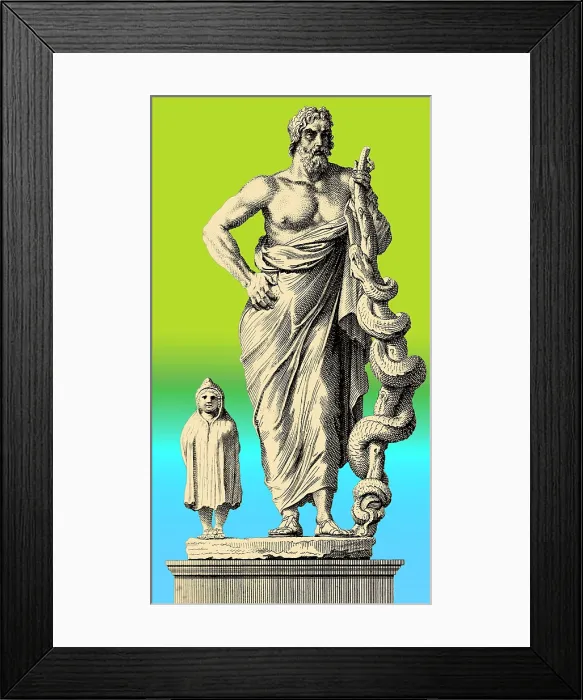 Framed Print : Asclepius, Greek God of Medicine Framed Print : Asclepius, Greek God of Medicine