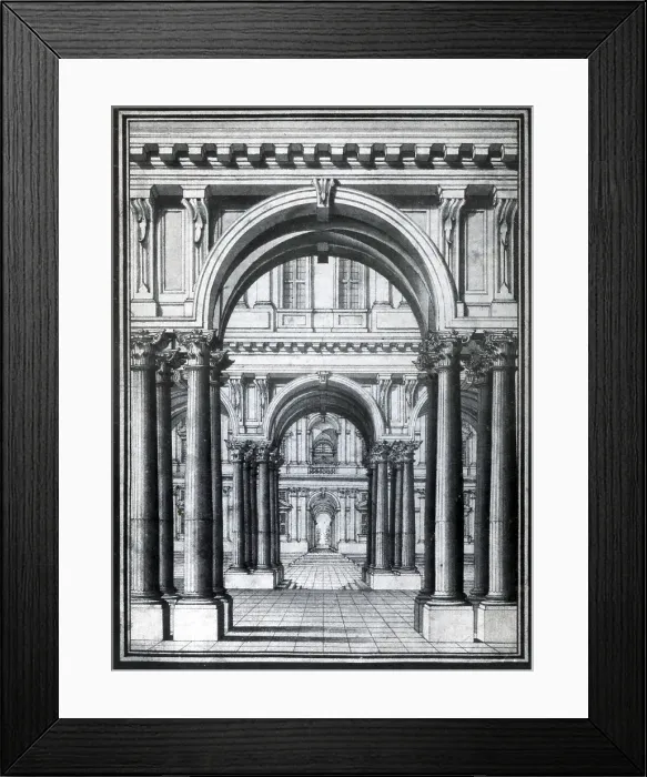 Framed Print : Linear Perspective, 18th Century Framed Print : Linear Perspective, 18th Century