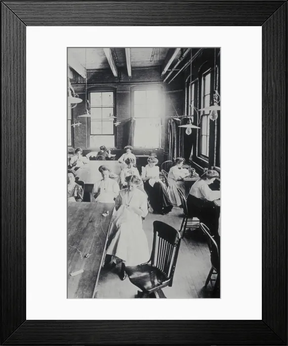 Framed Print : Home Economics, Sewing Class, 1910 Framed Print : Home Economics, Sewing Class, 1910