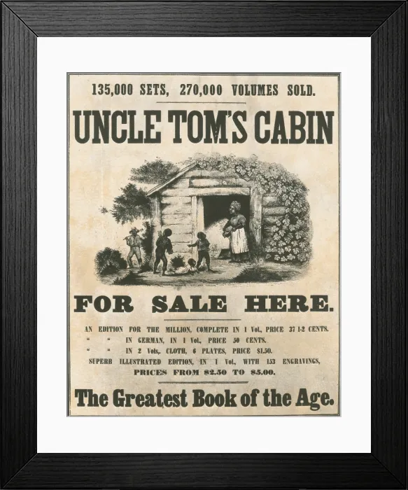 Framed Print : Uncle Tom's Cabin Poster Framed Print : Uncle Tom's Cabin Poster