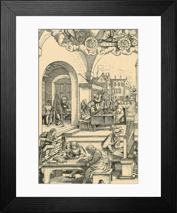 Framed Print : Mathematics: Professions and Sciences, 1530 Framed Print : Mathematics: Professions and Sciences, 1530