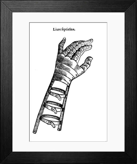 Framed Print : Artificial Hand Designed by Ambroise Pare, 1564