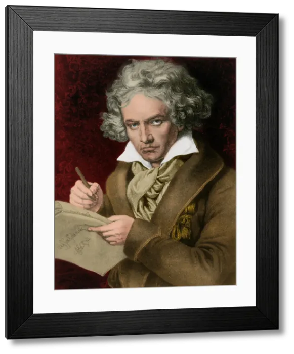 Framed Print : Ludwig van Beethoven, German Composer Framed Print : Ludwig van Beethoven, German Composer