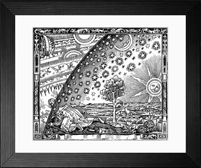 Framed Print : Cosmology, Where Heaven and Earth Meet, 1888