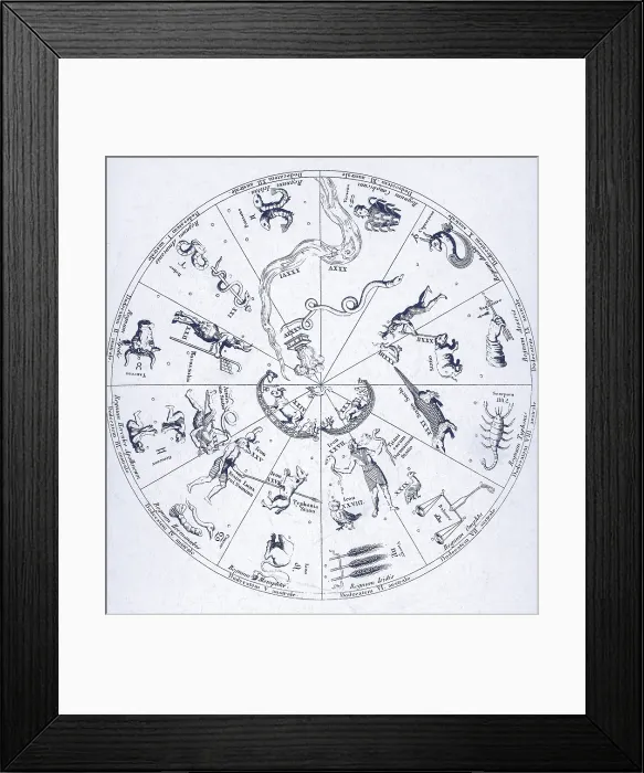 Framed Print : Star Map from Kircher's 'Oedipus Aegyptiacus' Framed Print : Star Map from Kircher's 'Oedipus Aegyptiacus'