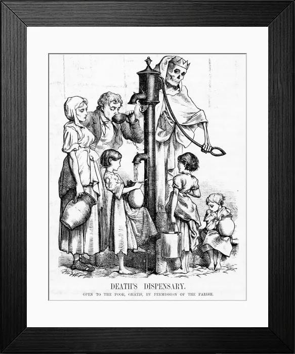 Framed Print : Cholera, Infected Pump, 1854
