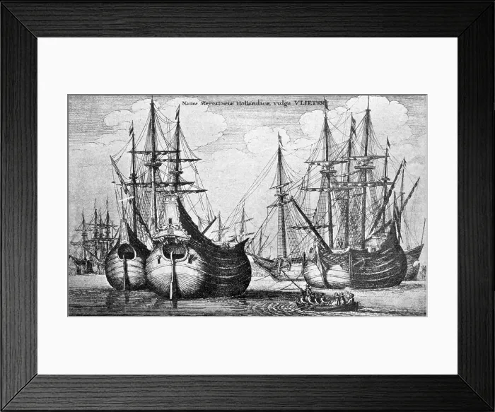 Framed Print : East India Company Ships, 17th Century