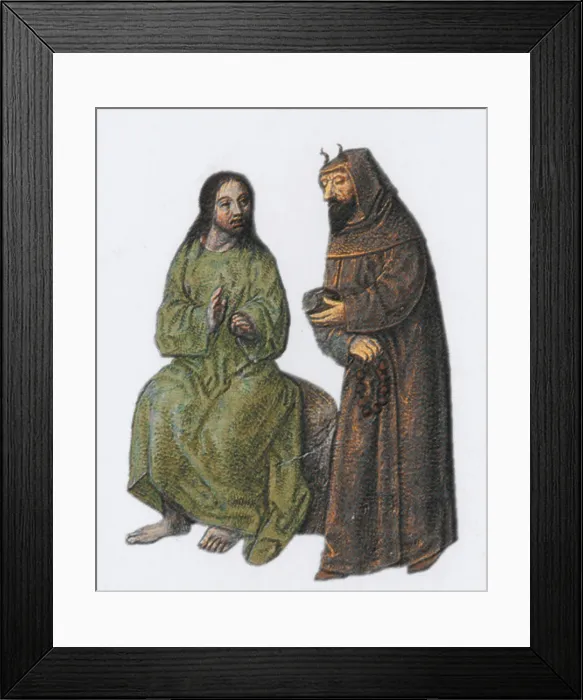 Framed Print : Jesus in the Wilderness, Temptation of Christ Framed Print : Jesus in the Wilderness, Temptation of Christ