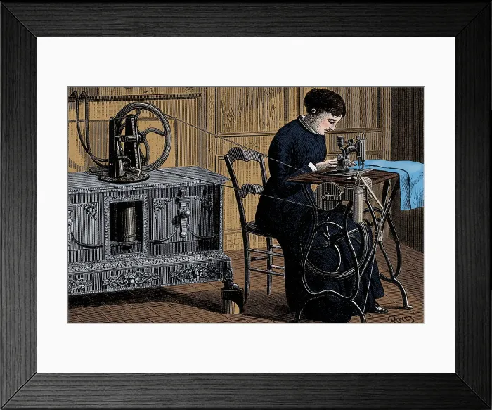 Framed Print : Steam Powered Sewing Machine Framed Print : Steam Powered Sewing Machine