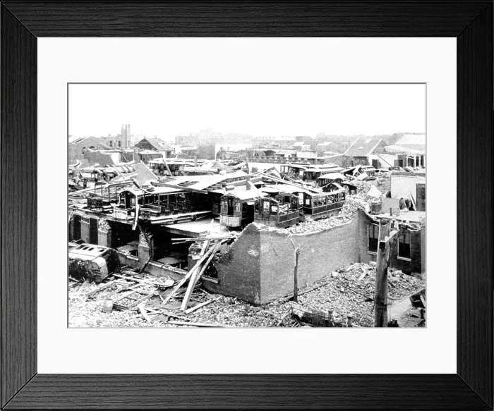 Framed Print : Cyclone Damage, 1896 Framed Print : Cyclone Damage, 1896