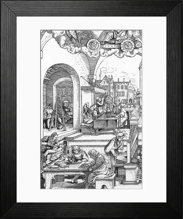 Framed Print : Mathematics: Professions and Sciences, 1530 Framed Print : Mathematics: Professions and Sciences, 1530