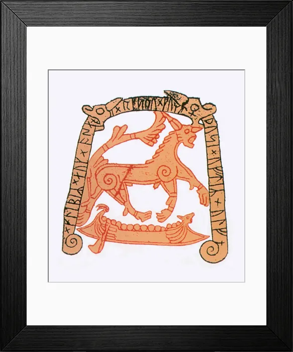 Framed Print : Fenrir, the monstrous wolf of Norse mythology, was one of Loki's strange offspring Framed Print : Fenrir, the monstrous wolf of Norse mythology, was one of Loki's strange offspring