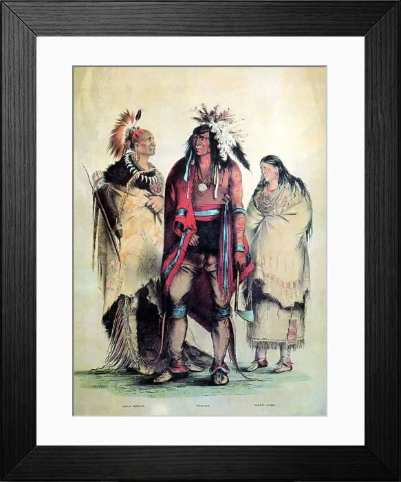 Framed Print : Native American Indians, 19th Century