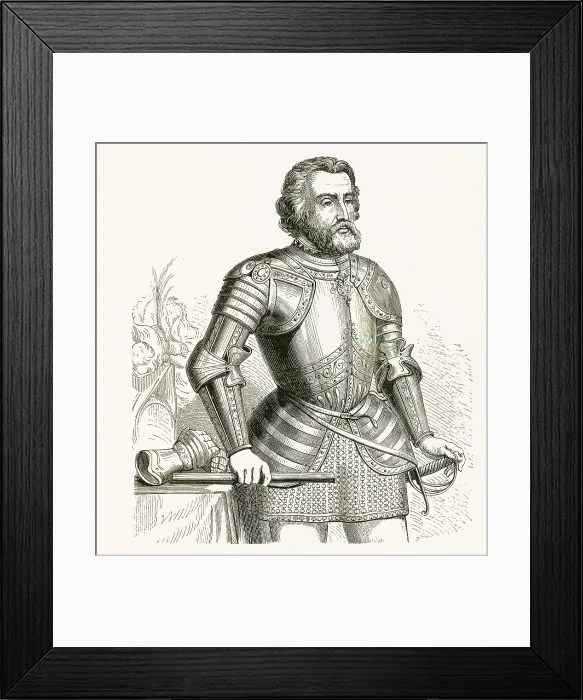 Framed Print : Hernan Cortes, Spanish Conquistador Framed Print : Hernan Cortes, Spanish Conquistador