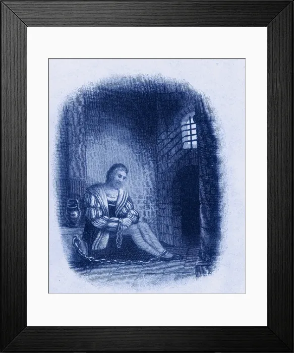 Framed Print : Columbus in Prison, 1500 Framed Print : Columbus in Prison, 1500