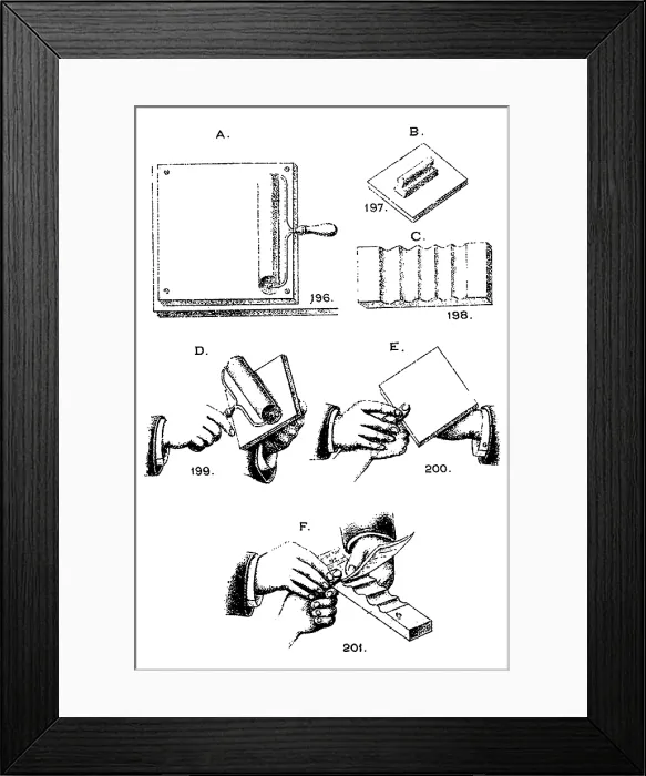 Framed Print : Fingerprinting Instructions, Circa 1900 Framed Print : Fingerprinting Instructions, Circa 1900