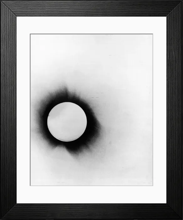 Framed Print : Solar Eclipse, 1919, Negative Image Framed Print : Solar Eclipse, 1919, Negative Image