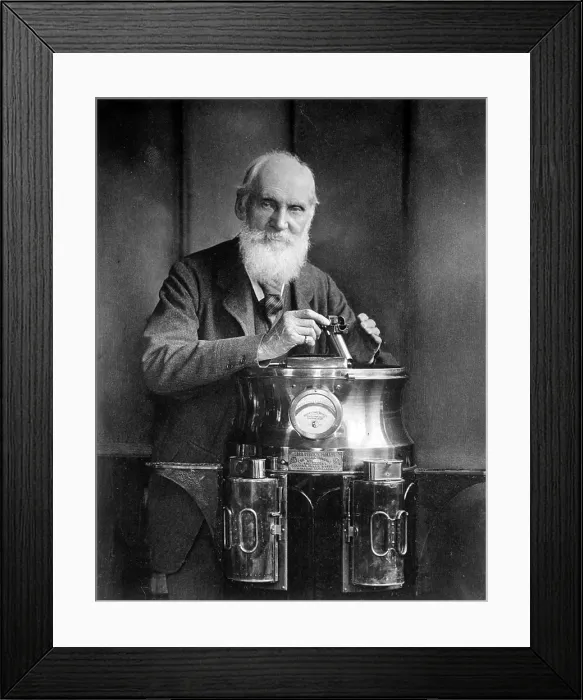 Framed Print : William Thomson, Lord Kelvin with His Compass Framed Print : William Thomson, Lord Kelvin with His Compass