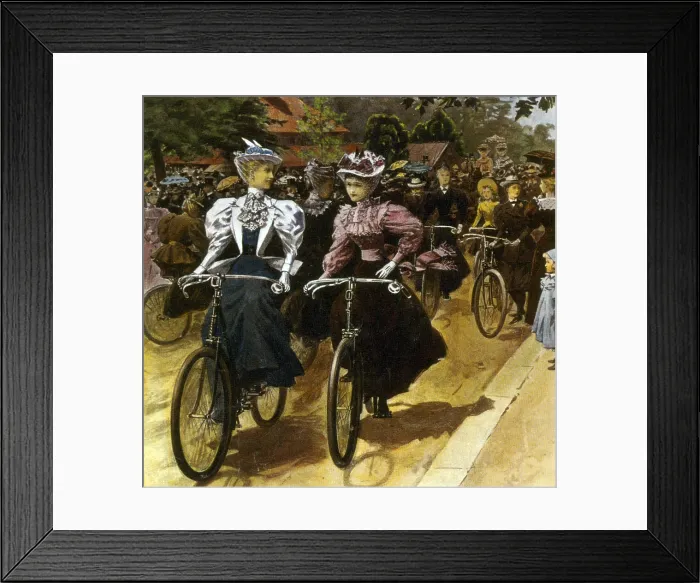Framed Print : Cycling Fashions, 1895 Framed Print : Cycling Fashions, 1895