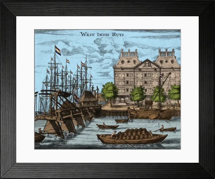 Framed Print : Dutch West India Company Warehouse, 17th Century Framed Print : Dutch West India Company Warehouse, 17th Century