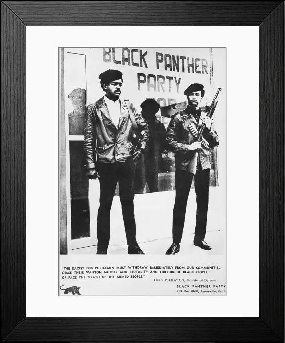 Framed Print : Black Panther Poster, 1968 Framed Print : Black Panther Poster, 1968