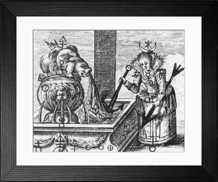 Framed Print : Alchemy Illustration Framed Print : Alchemy Illustration