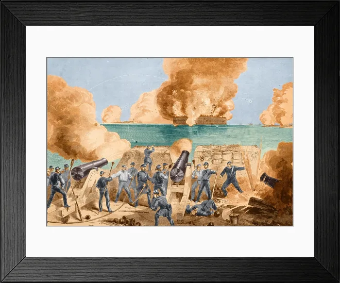 Framed Print : Battle of Fort Sumter, 1861