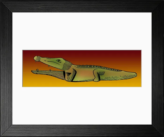 Framed Print : Ancient Egyptian Toy Crocodile, 500 BC Framed Print : Ancient Egyptian Toy Crocodile, 500 BC